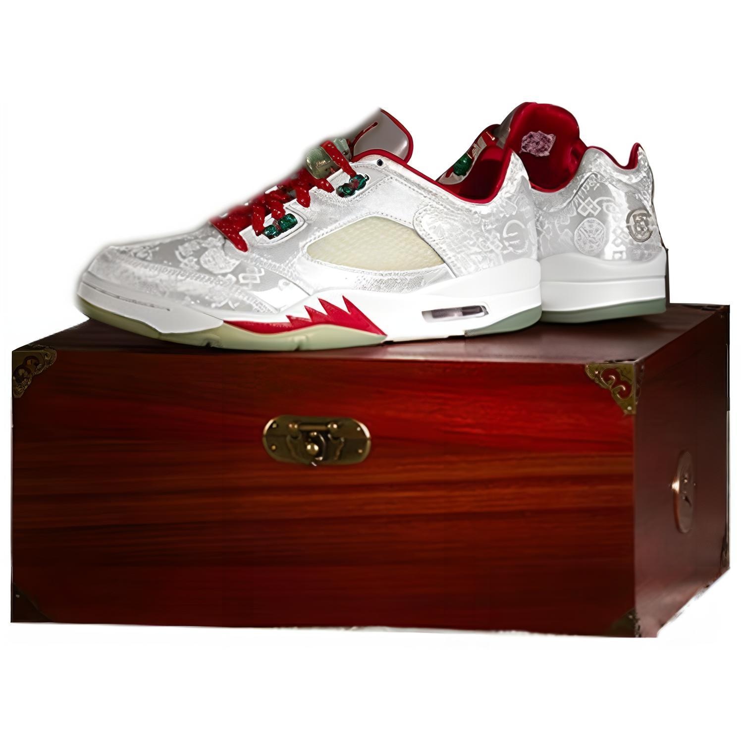 Jordan CLOT x Air Jordan 5 Low White Silk — фото 9