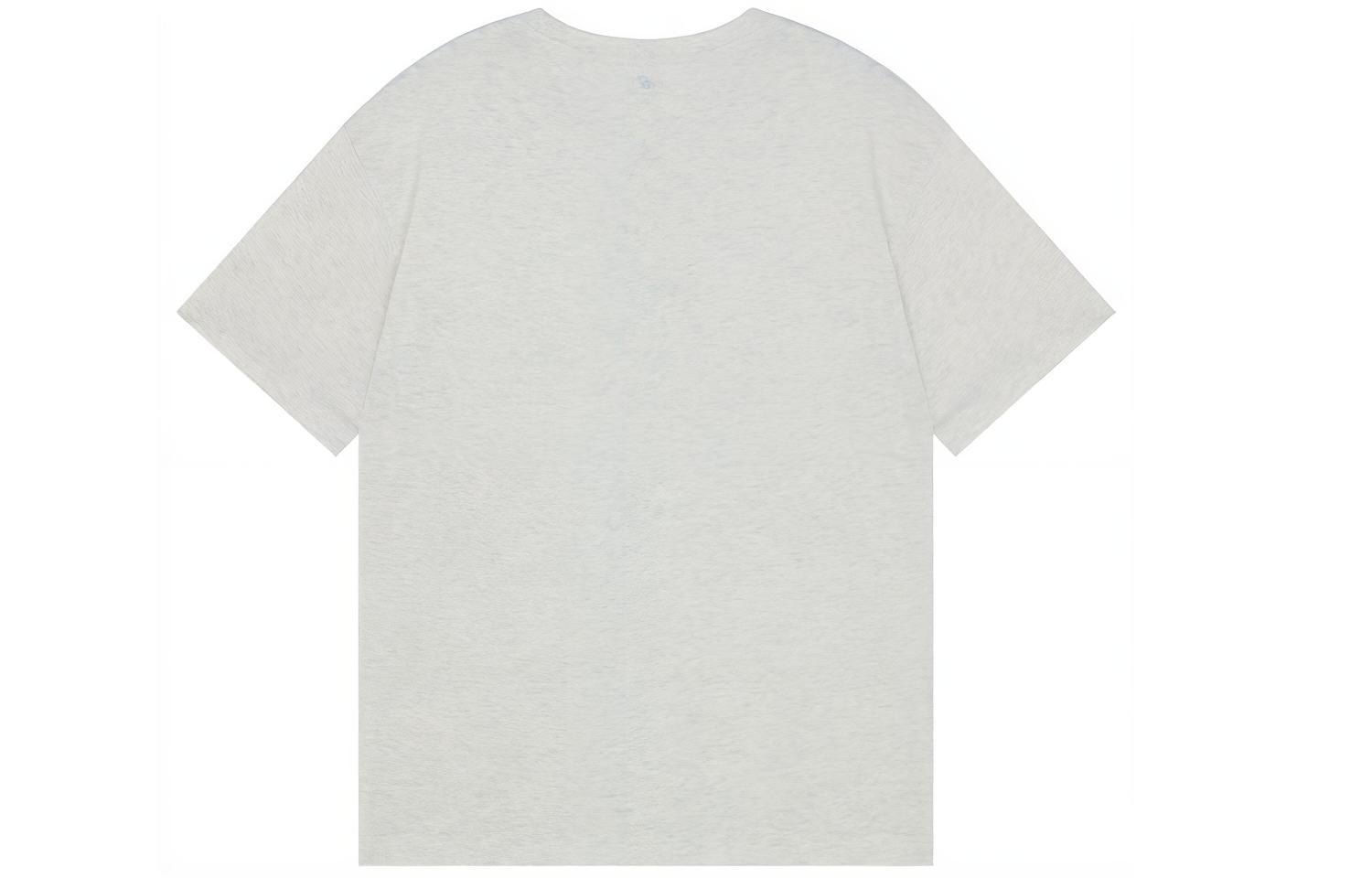New Balance Logo Embroidered Knit Tee Gray — фото 1