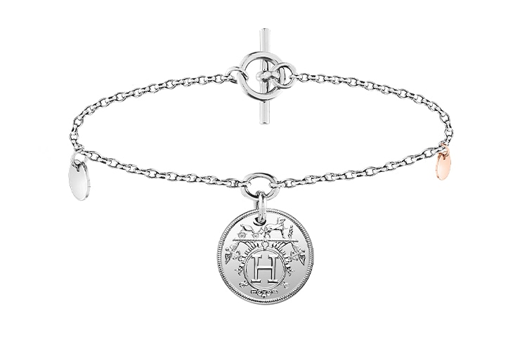HERMES/爱马仕 Hermes Ex-Libris Bracelet Silver