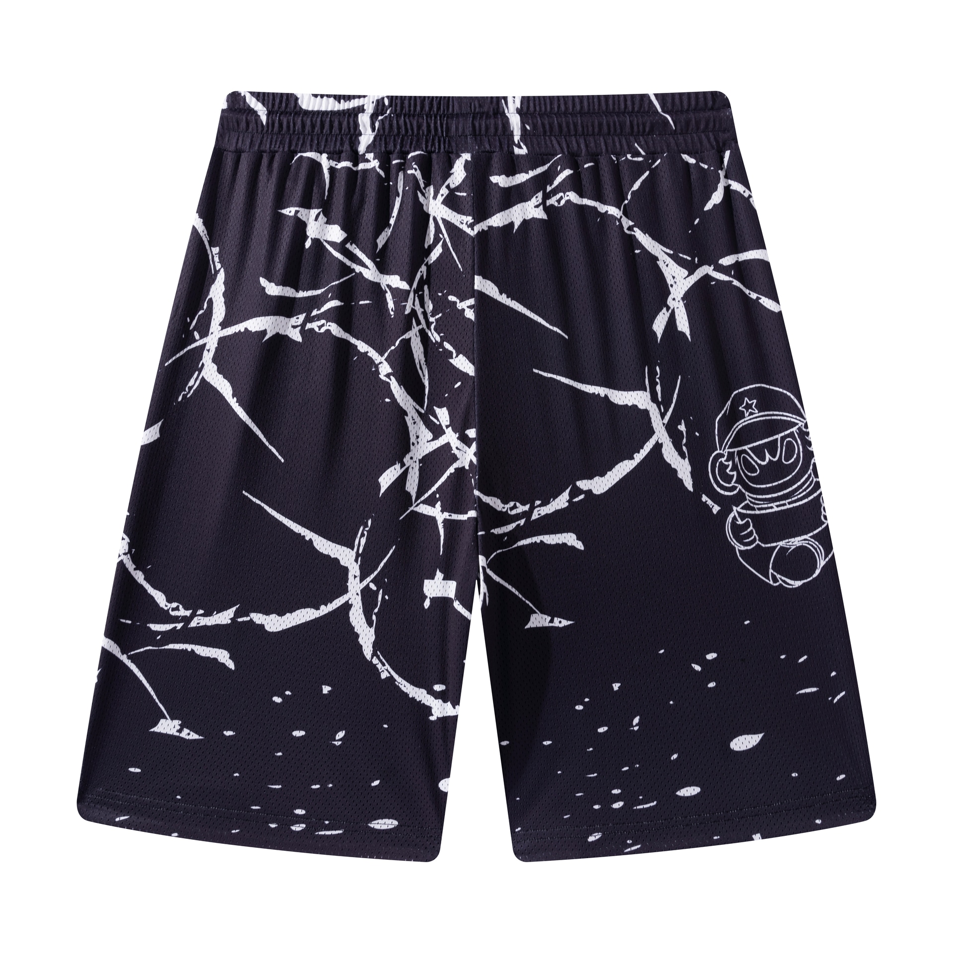 Firemonkey Retro Basketball Shorts Black — фото 1