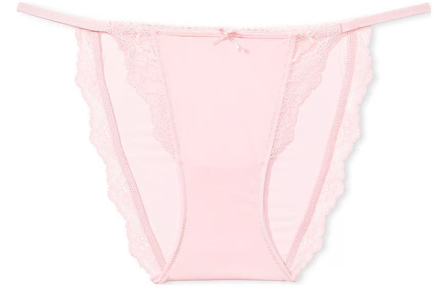 Victoria'S Secret Pink Dream Angels Lace-Trim String Bikini Panty
