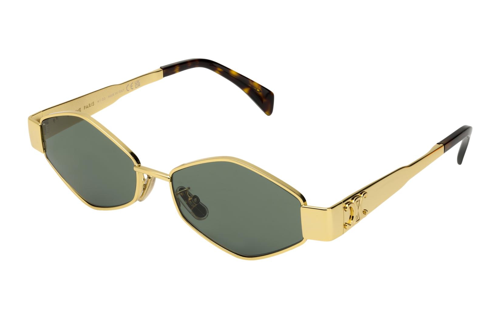 Celine Geometric Gold Sunglasses