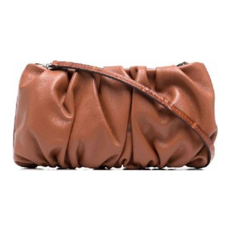 Staud Small Leather Shoulder Bag Brown