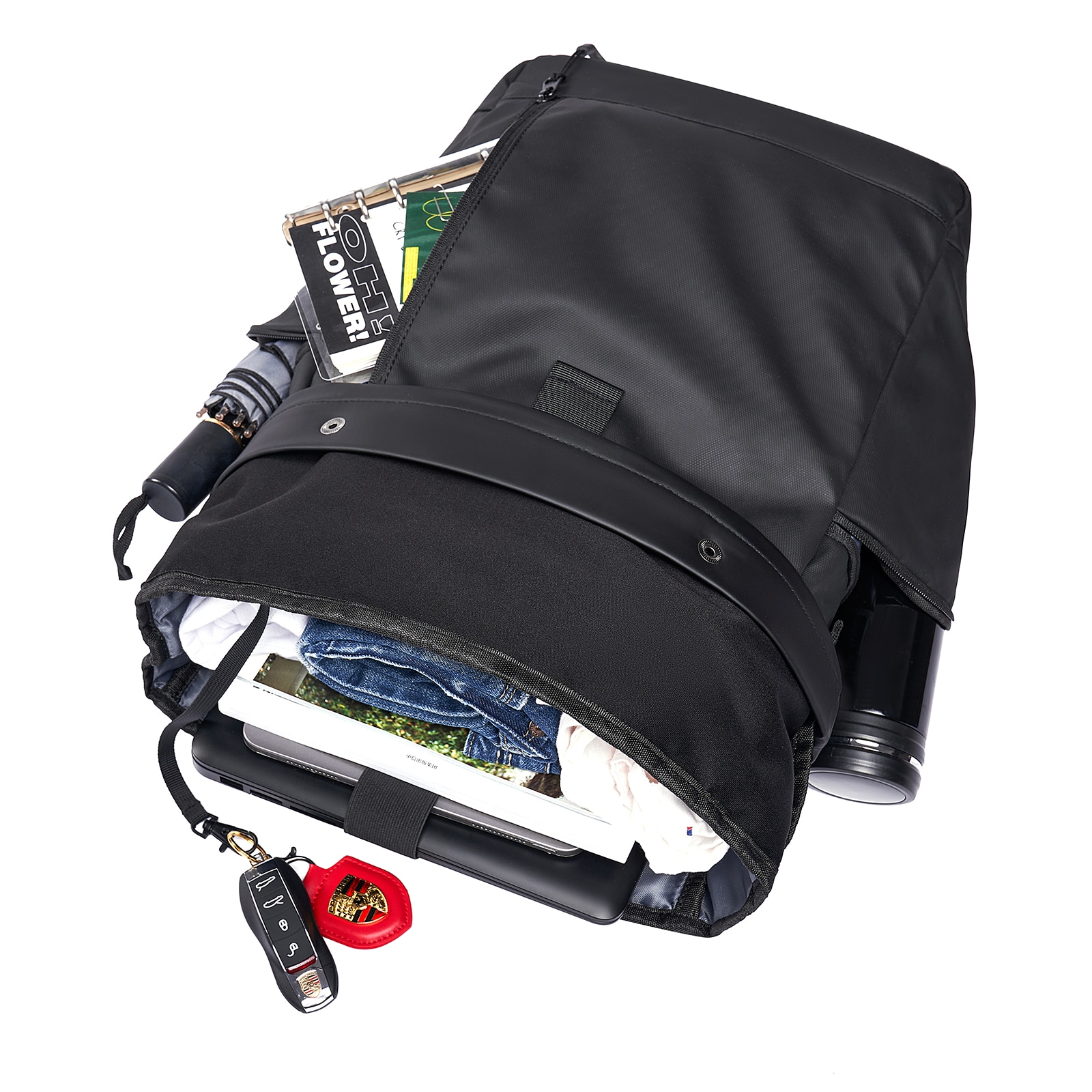 Tangcool Large Capacity Foldable Backpack Black — фото 4