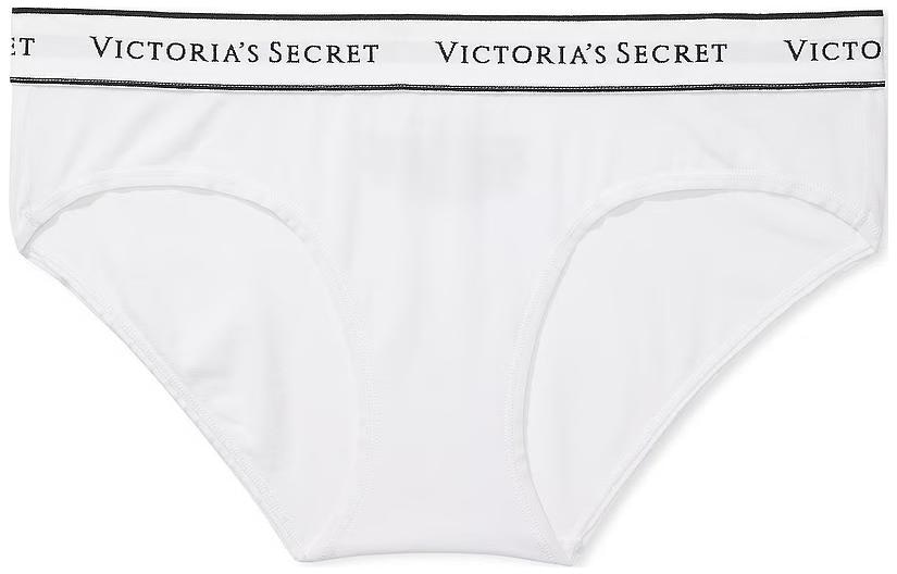 Victoria's Secret/维多利亚的秘密 Victoria's Secret Logo Cotton Hiphugger PantyWhiteIvory 1