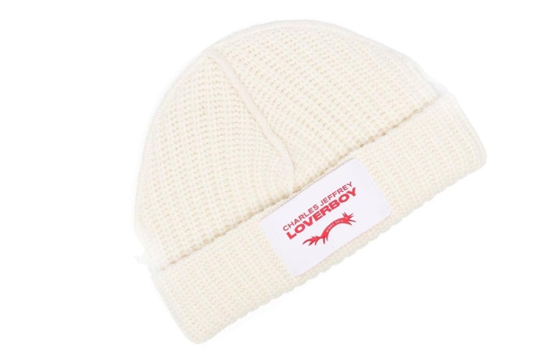 Charles Jeffrey Logo Beanie White — фото 1