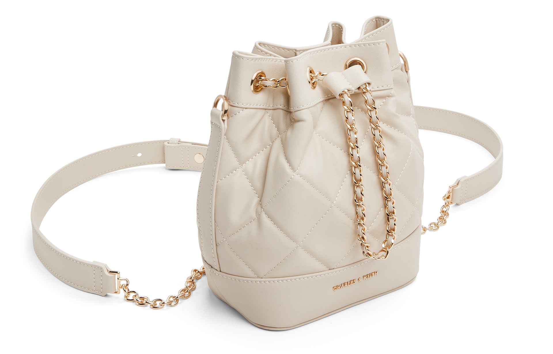 Charles&Keith Charles & Keith Quilted Chain Backpack — фото 10