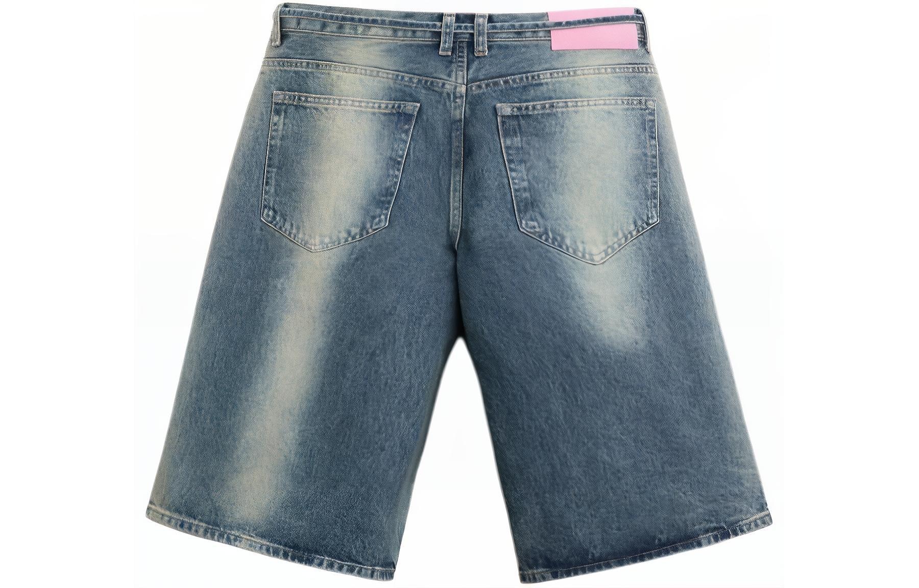 Zara Relaxed Denim Shorts Blue — фото 1