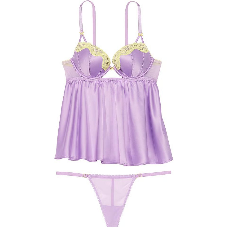 Victoria'S Secret VERY SEXY Tease Satin Push-Up BabydollP