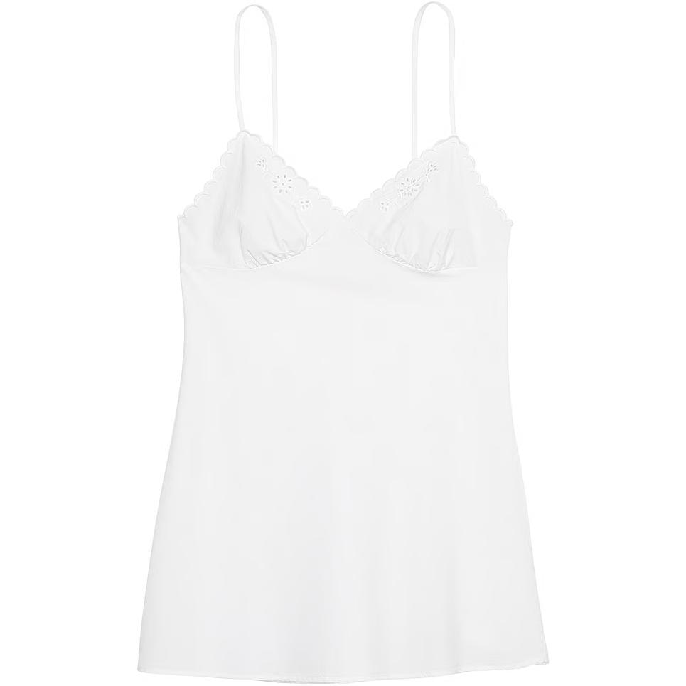 Victoria'S Secret Heritage Cotton Eyelet Slip Dress White