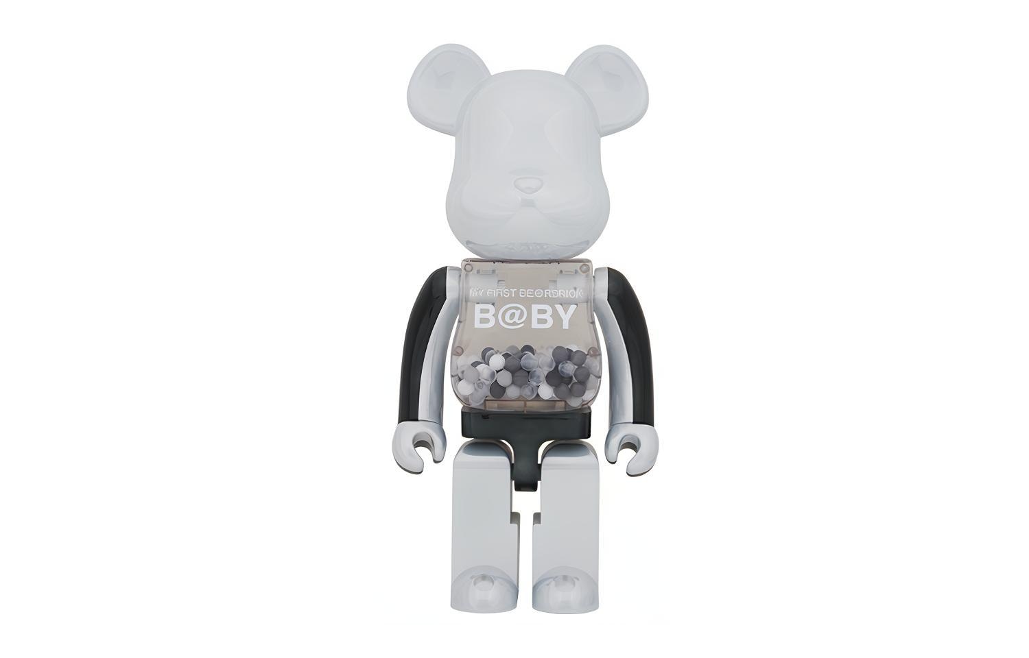 BE@RBRICK BERBRICK MY FIRST BBY BLACK WHITE CHROME Ver 70cm