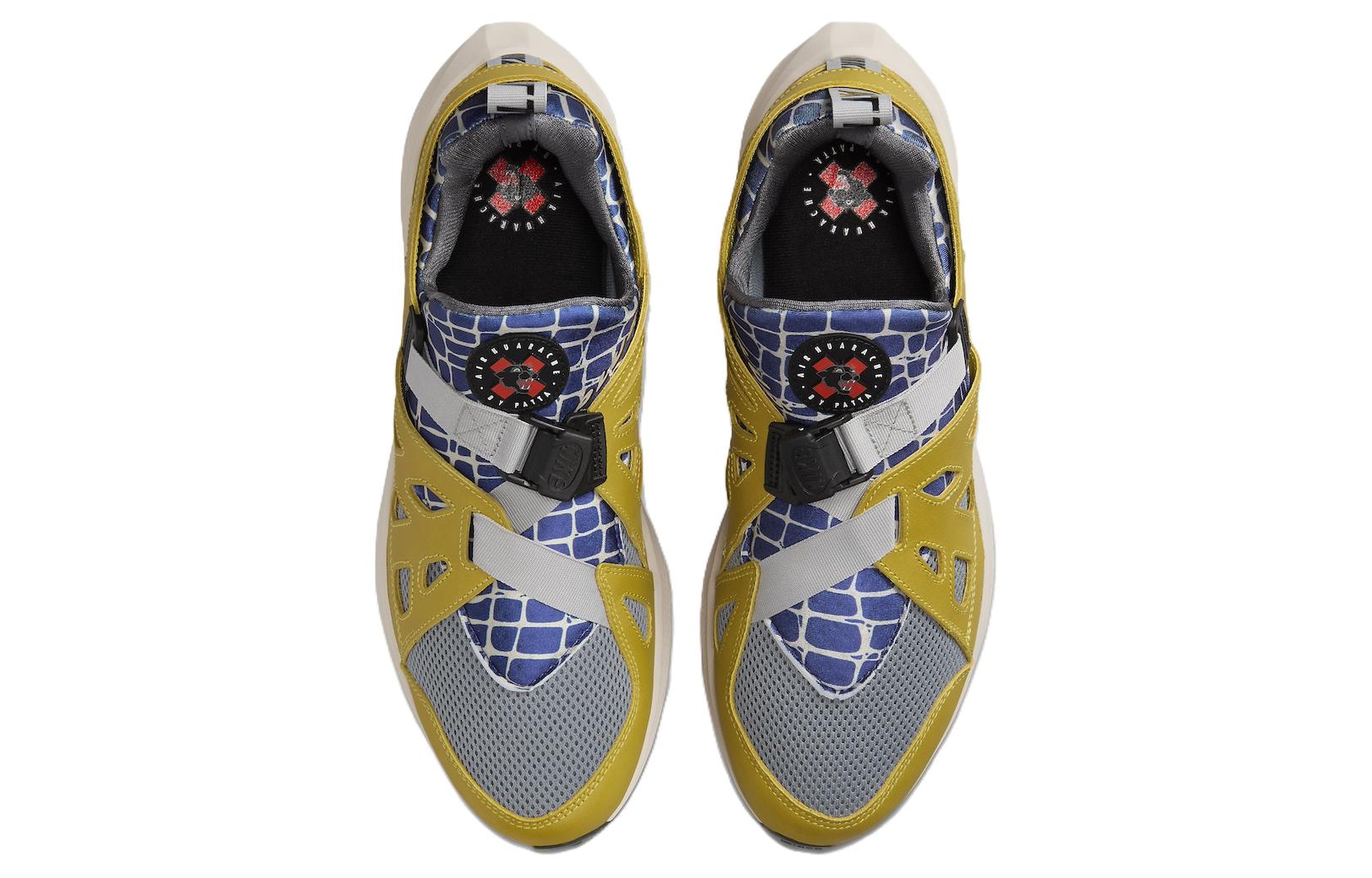 Nike Patta x Nike Air Huarache Yellow Blue — фото 9