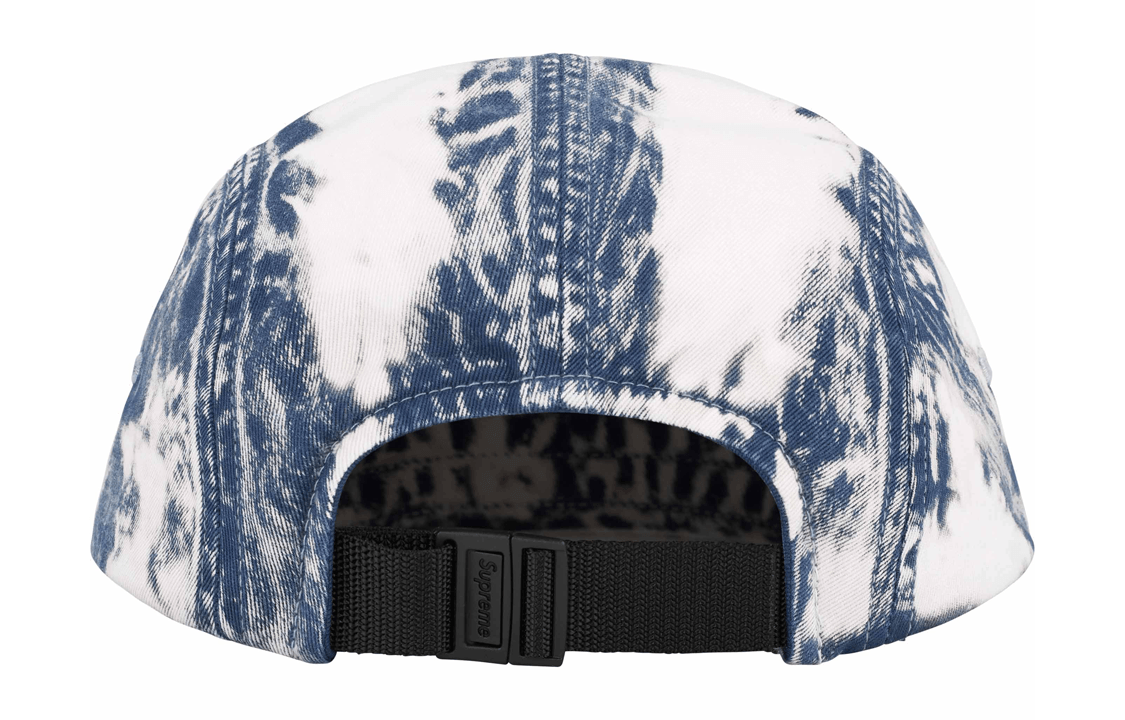 Supreme Bleached Chino Camp Cap Blue — фото 1