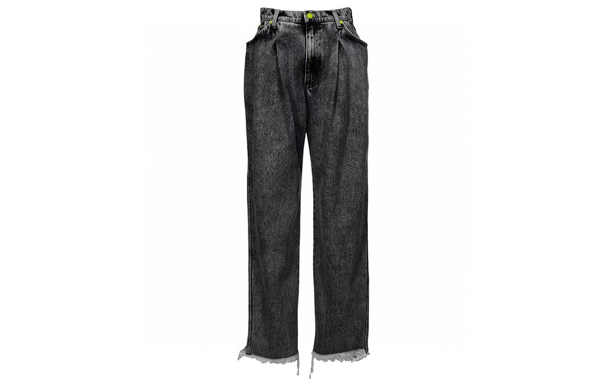 Charlie Luciano Distressed Straight Jeans Black — фото 2