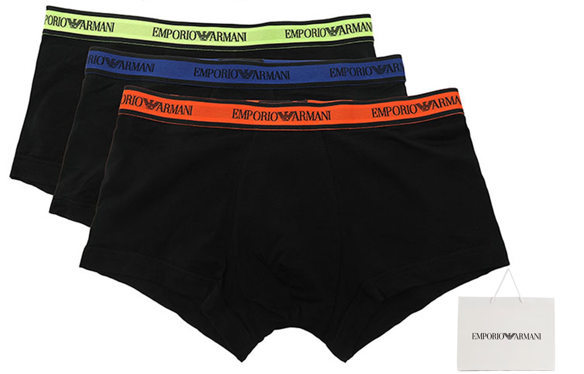 Emporio Armani Boxer Briefs 3-Pack Black — фото 5