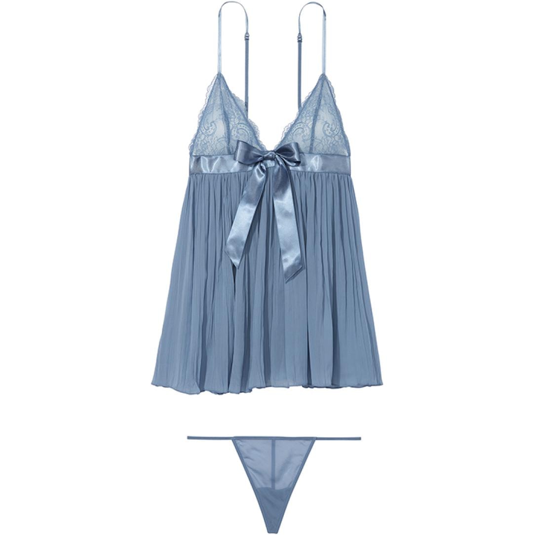 Victoria'S Secret Very Sexy Pleated Babydoll Set