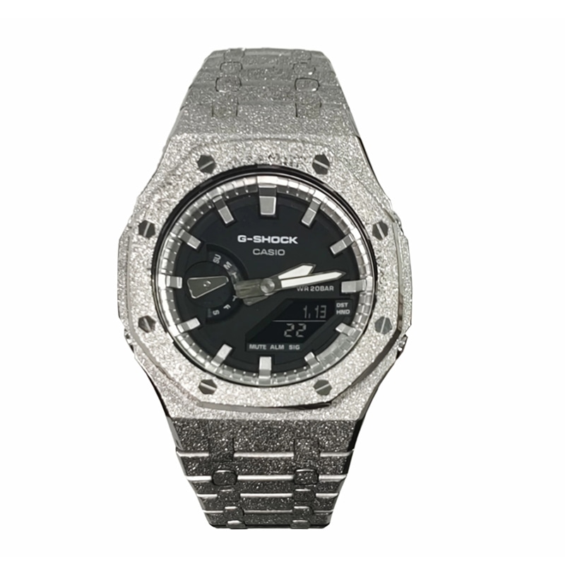 Часы CASIO/卡西欧 Casio GA-2100-1A1 Silver Steel