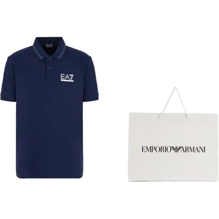 Emporio Armani EA7 SS24 Logo Polo Navy — фото 1