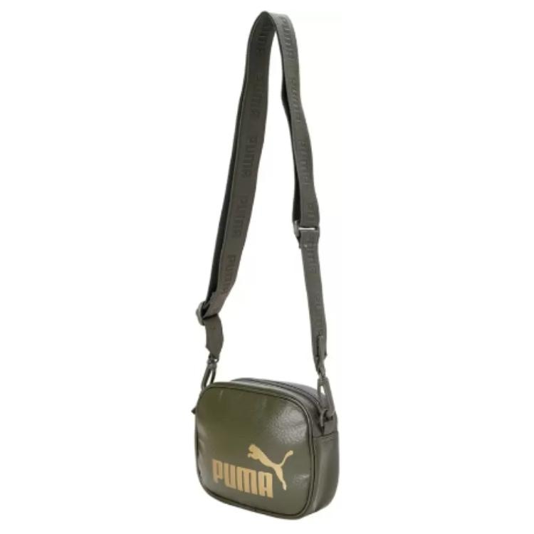 Puma Gold Logo Shoulder Bag Green — фото 2