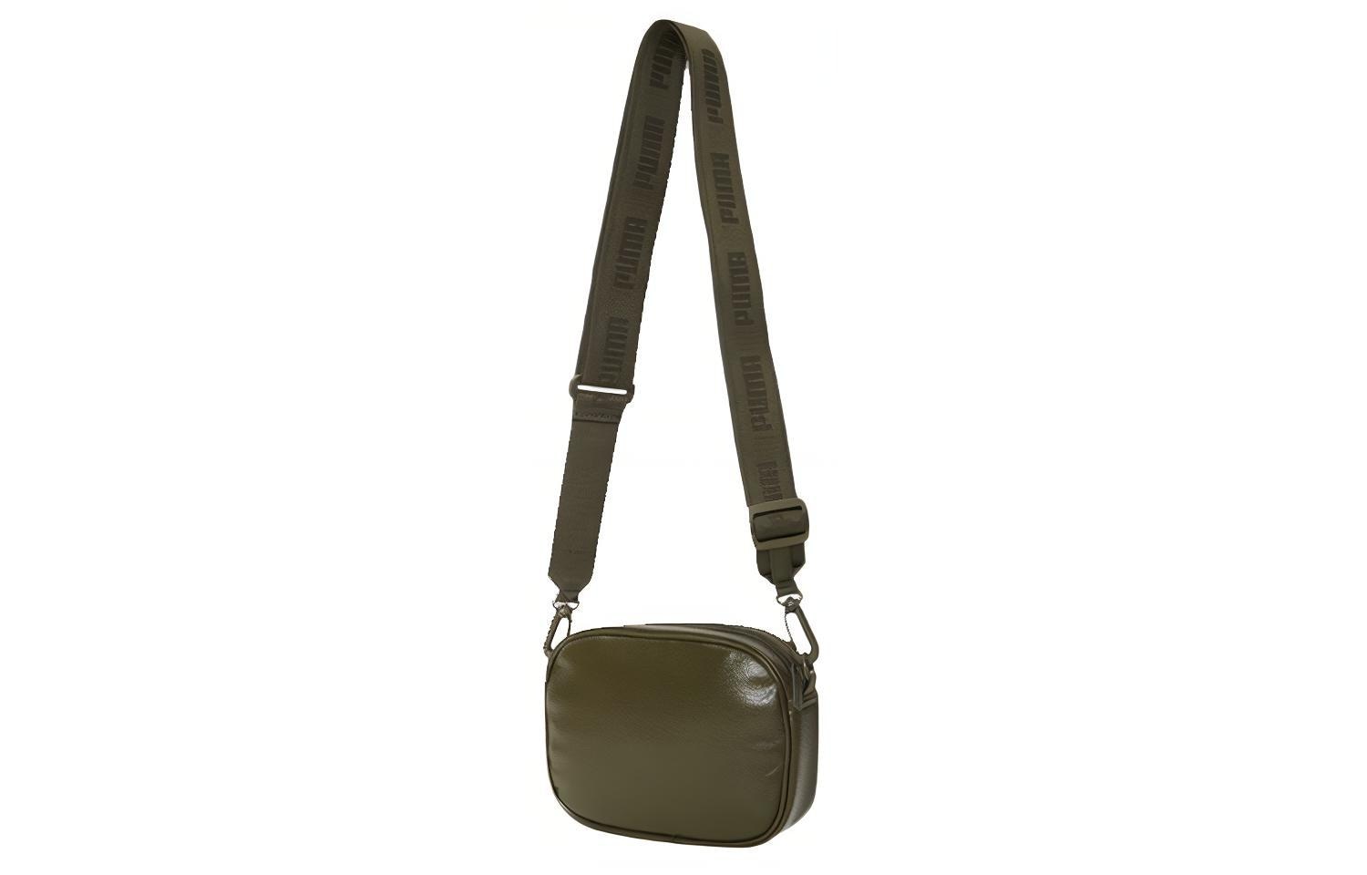 Puma Gold Logo Shoulder Bag Green — фото 4