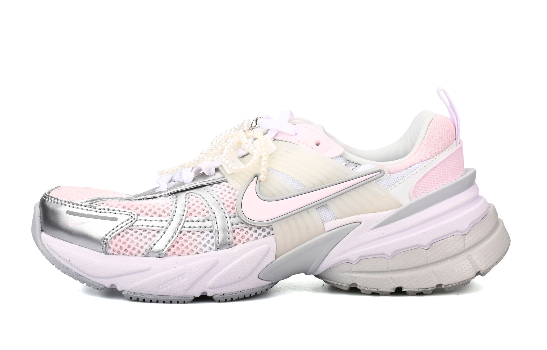 Nike V2K Run Pink Silver — фото 6