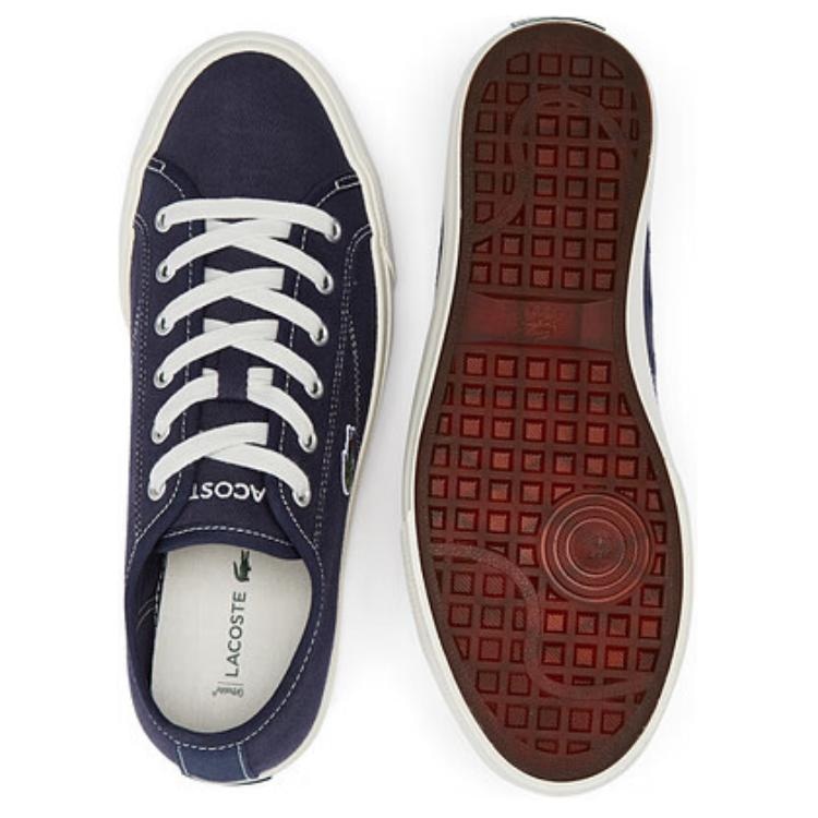 Lacoste Canvas Low-Top Navy — фото 4