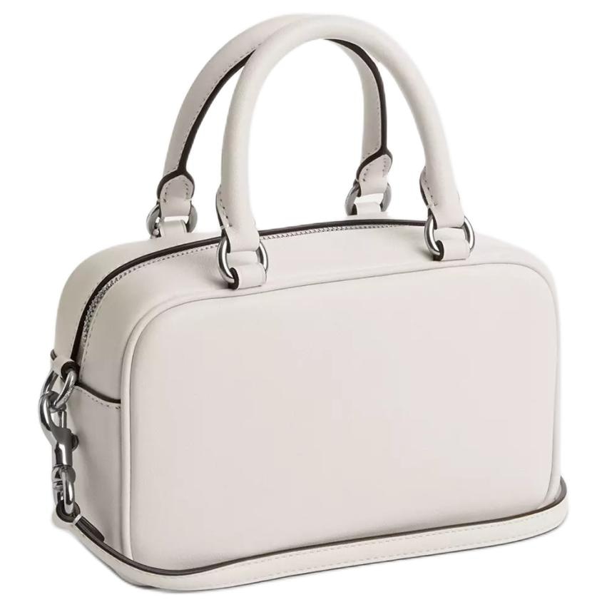 Coach Satchel 19 Logo Silver White — фото 1