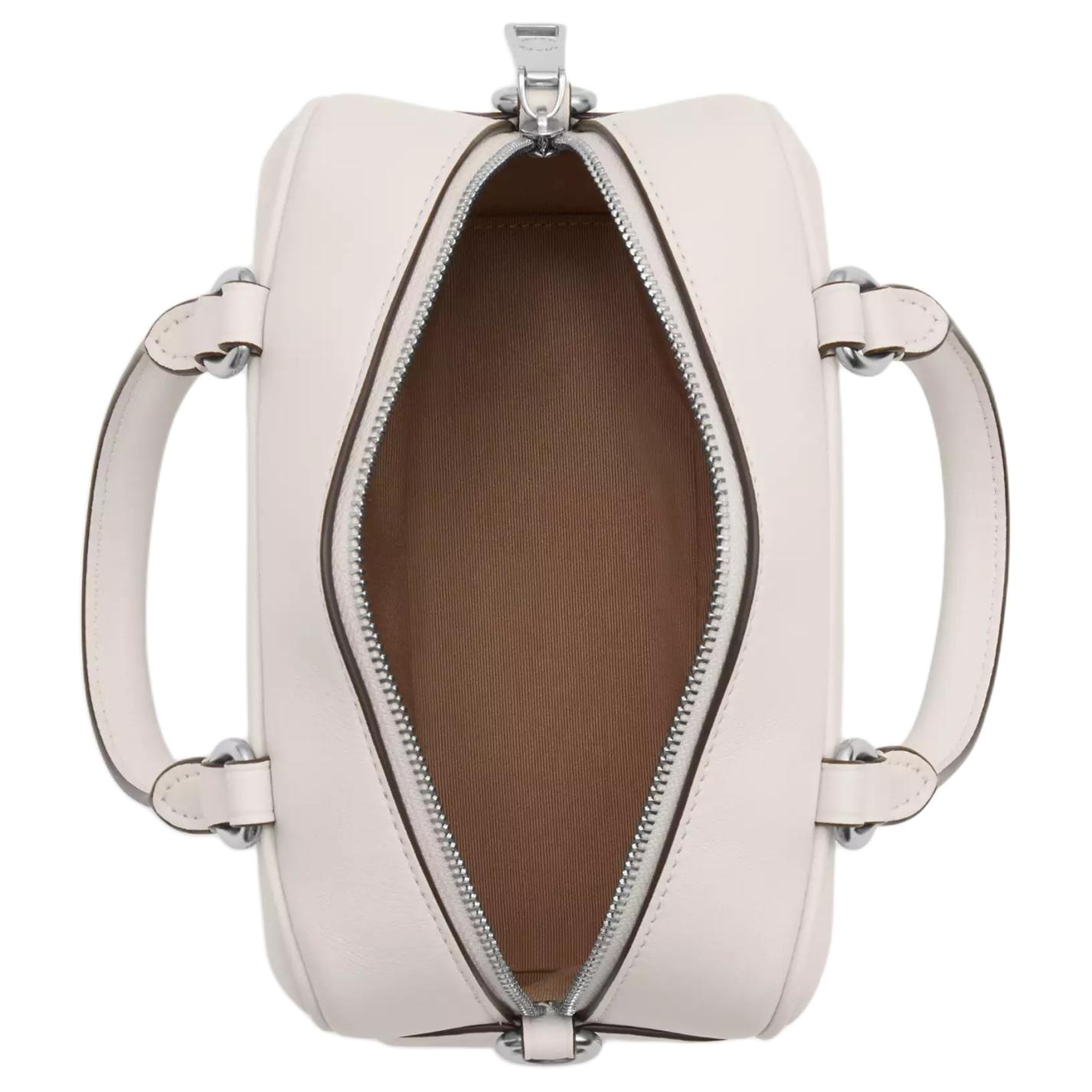 Coach Satchel 19 Logo Silver White — фото 2