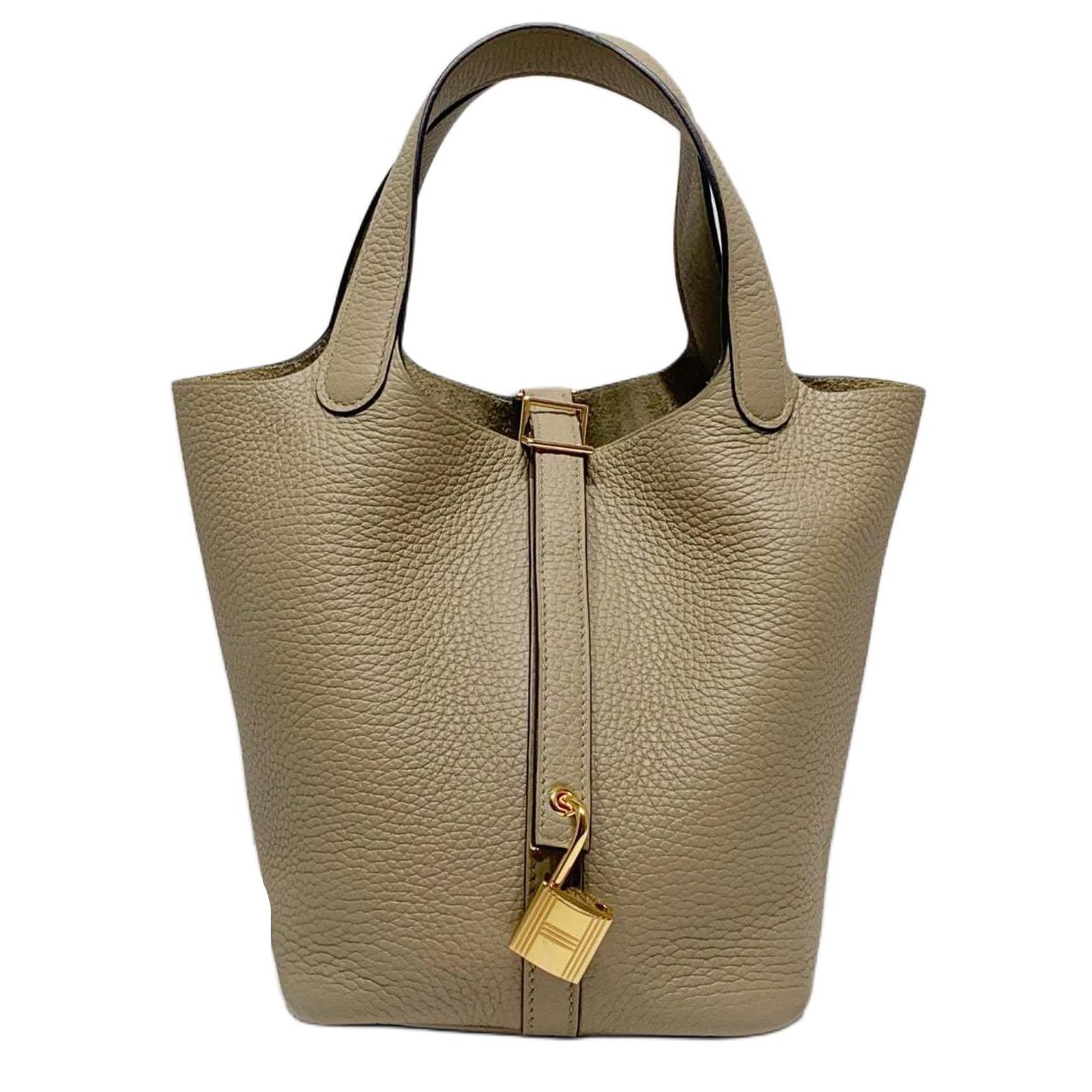 Сумки HERMES/爱马仕 HERMES Picotin Lock 18 Taurillon Clemence 8Q BEIGE MARFA