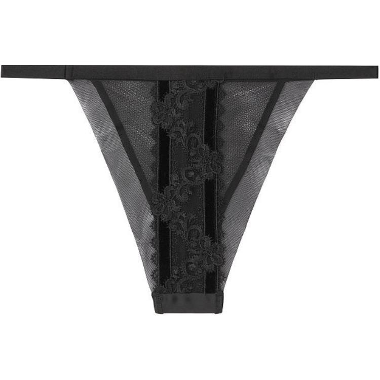 Victoria'S Secret Very Sexy Low Waist Velvet Trim Panty Black — фото 1