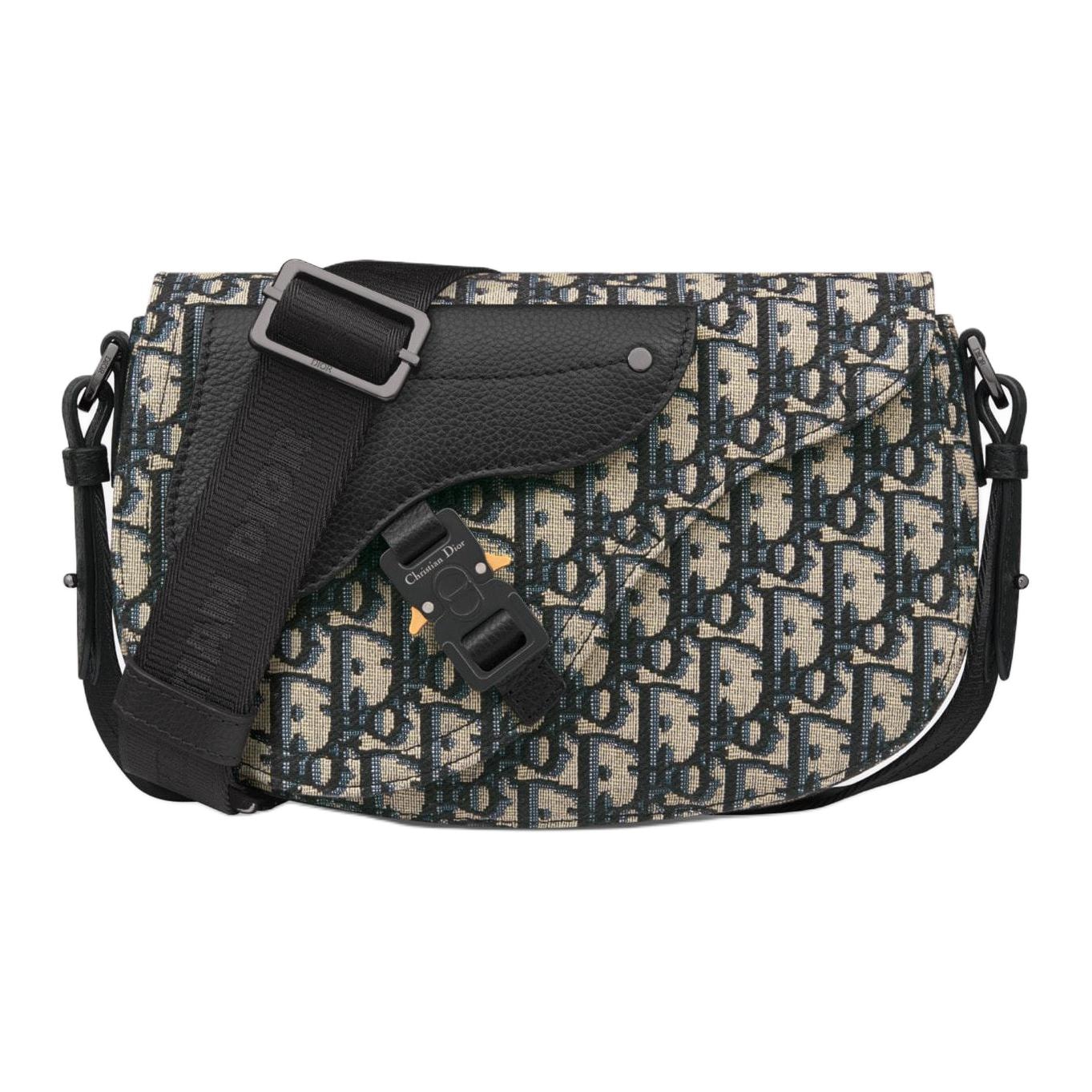 Dior Saddle Messenger Bag Beige Black