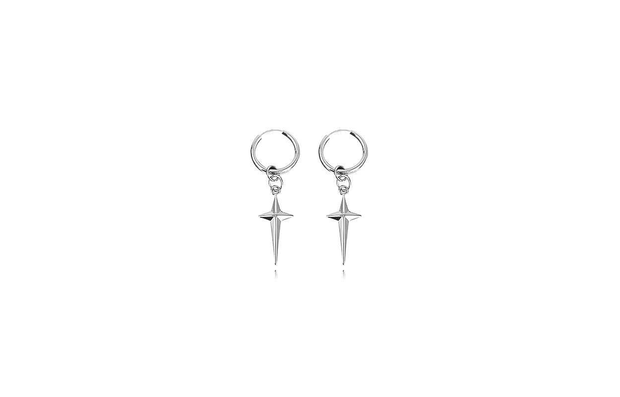 GIRATI Cross Star Hoop Earrings