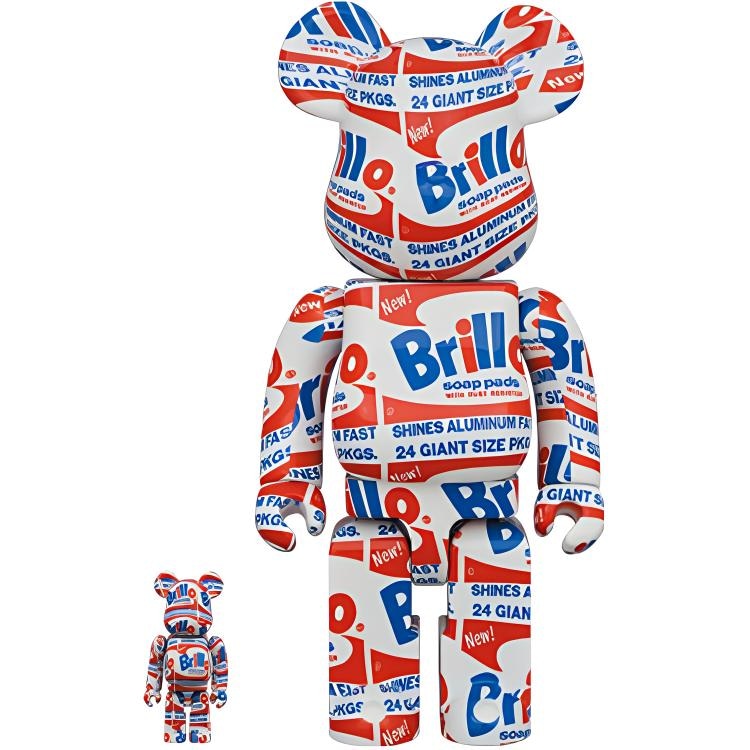 BE@RBRICK BERBRICK x Andy Warhol 1000400100 brillo 7cm28cm70cm