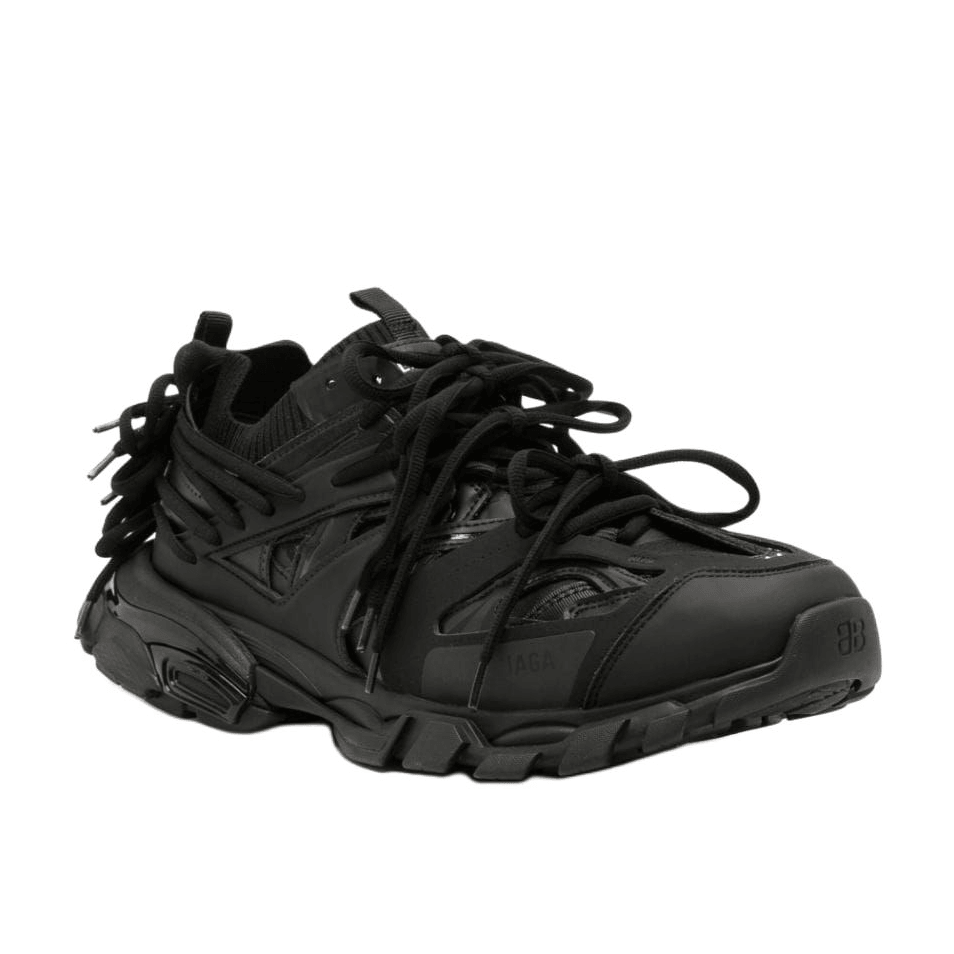 Balenciaga Low Top Lace-Up Sneakers Black — фото 7