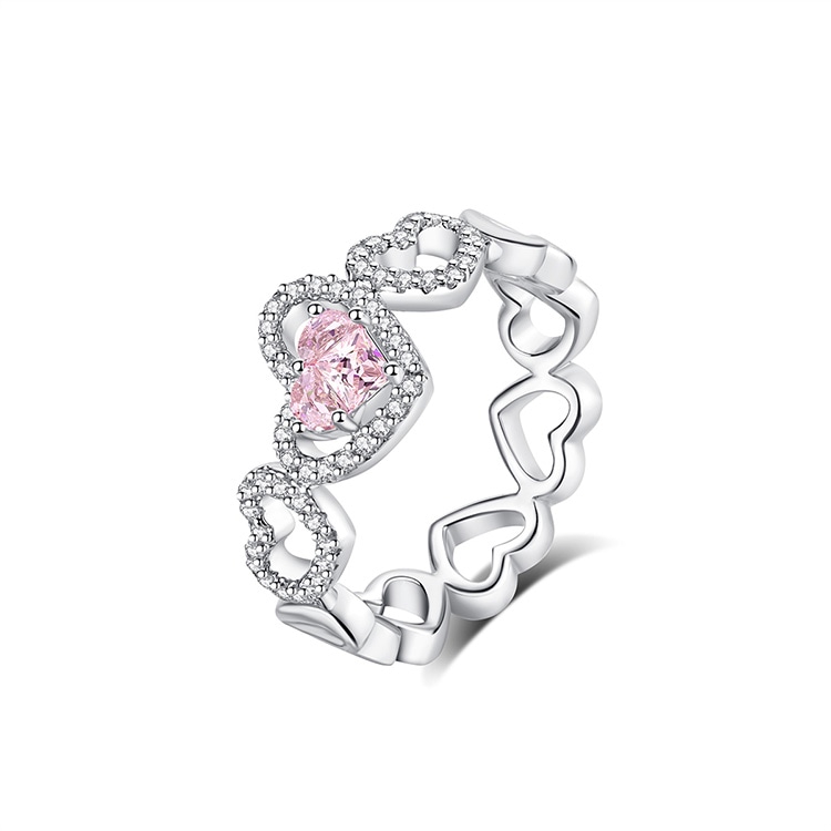 FANCI 范琦 FANCI Sweetheart Heartbeat Ring S925 Pink Gemstone