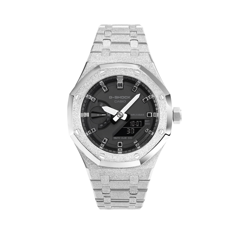 CASIO/卡西欧 Casio GA-2100-1A1 Frost Silver