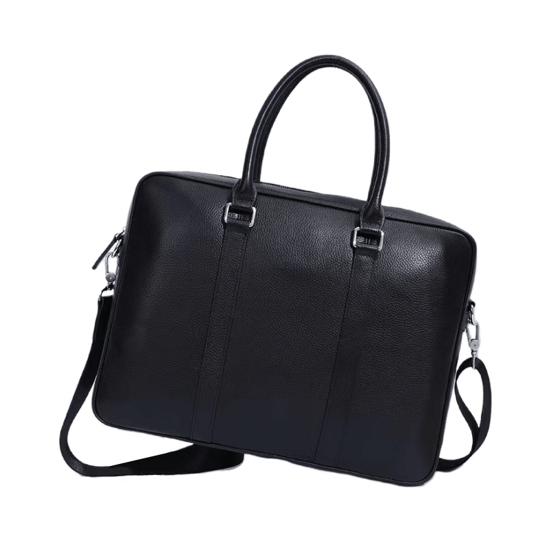 Nomk Business Leather Briefcase Large Black — фото 1