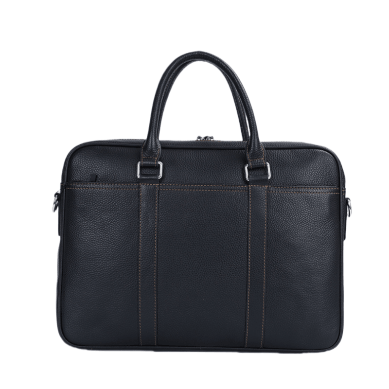 Nomk Business Leather Briefcase Large Black — фото 4