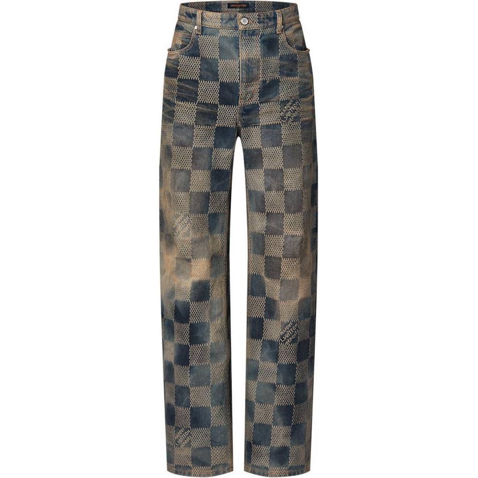 Louis Vuitton FW24 Logo Jacquard Straight Jeans — фото 2