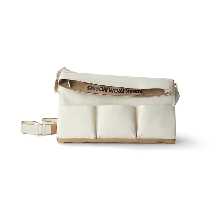 Сумки 玲吾玖二 Lingwu Gym Bag White/Khaki