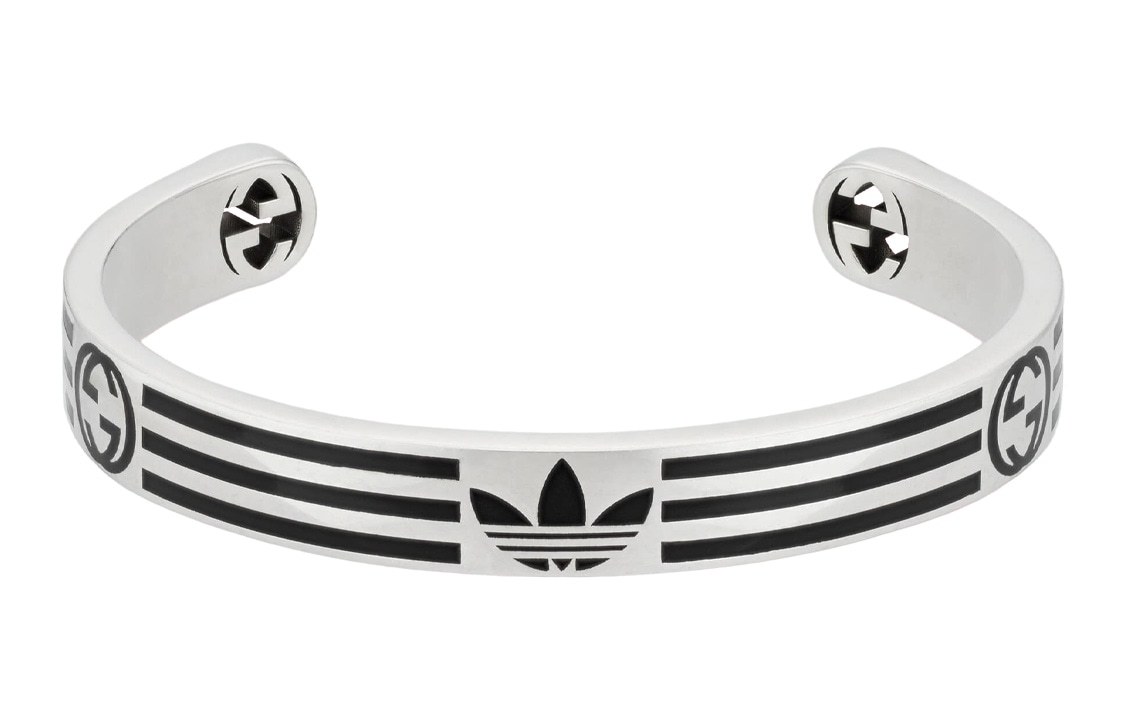 Gucci x Adidas Logo Bracelet Silver