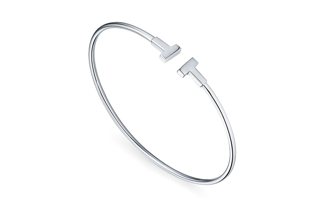 Tiffany & Co. Tiffany T Narrow Coil 18K White Gold Bracelet — фото 1