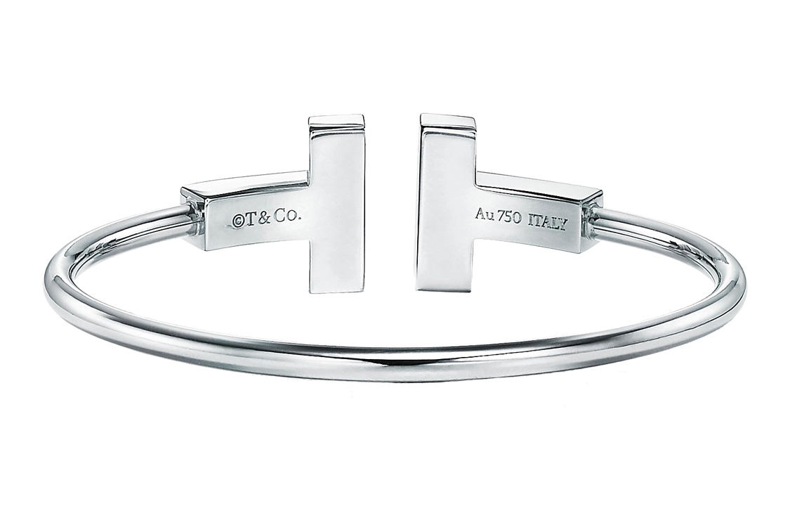 Tiffany & Co. T Series Wide Bangle 18K White Gold — фото 2