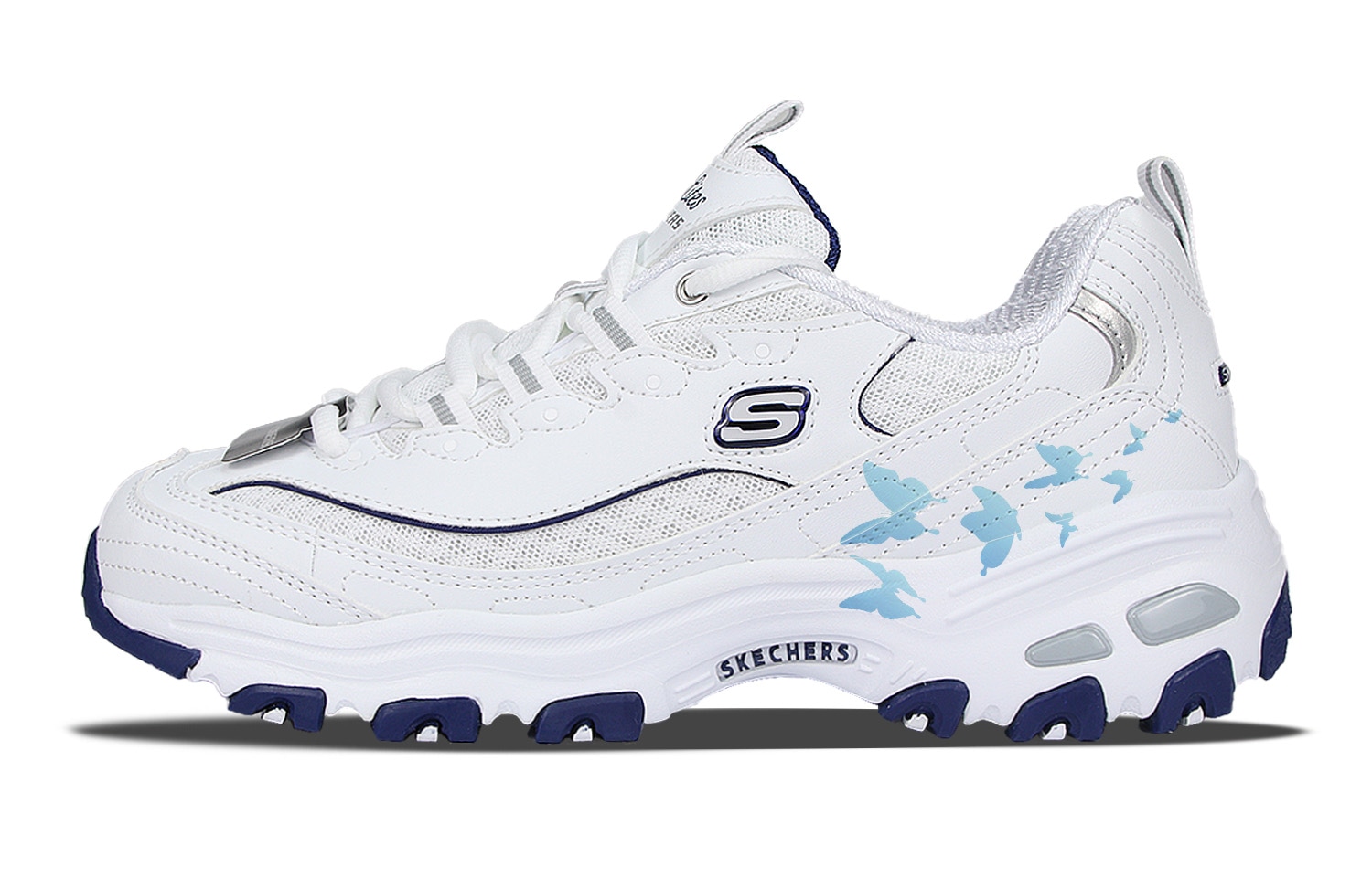 Skechers D'LITES 1.0 Blue White
