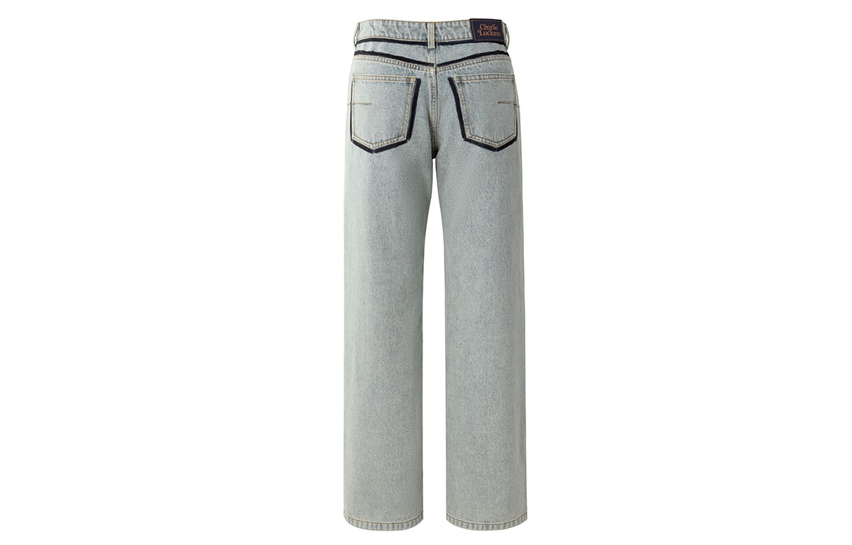 Charlie Luciano Grey White Jeans — фото 2