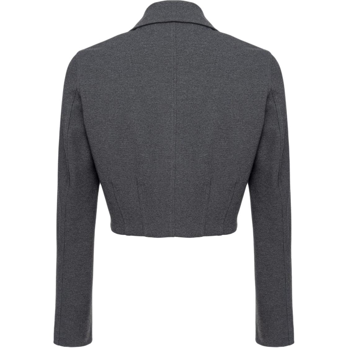 Pinko SS24 Solid Single-Breasted Jacket Gray — фото 2