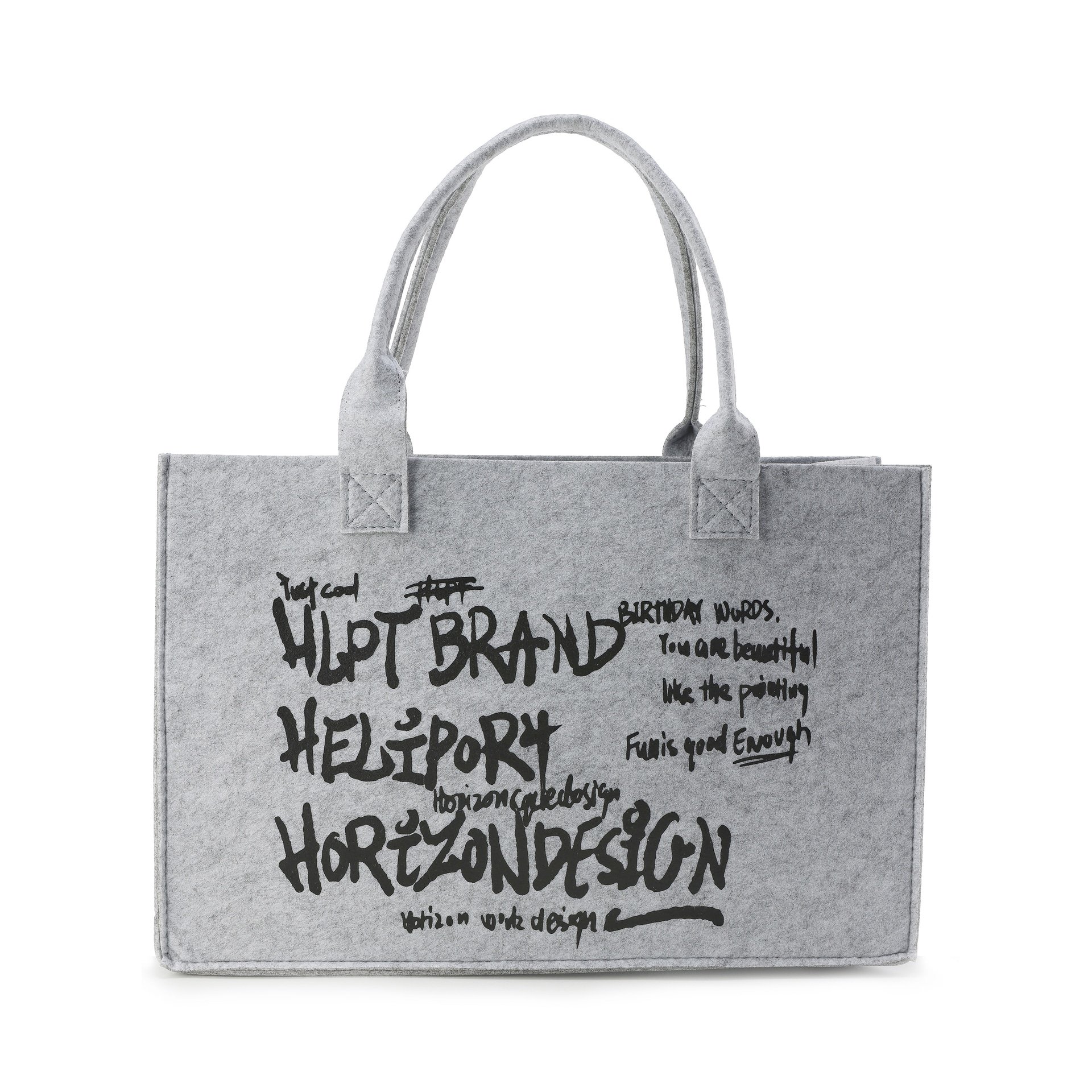Сумки HELIPORT Ink Graffiti Tote Bag Gray