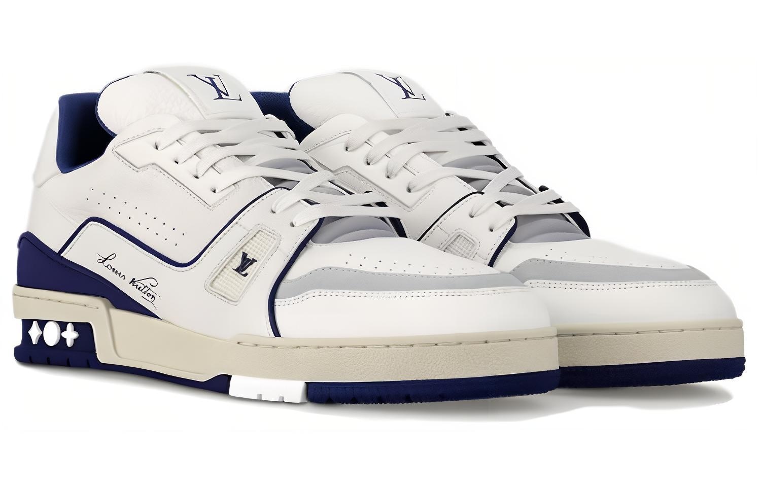 Louis Vuitton Trainer #54 White Blue — фото 6