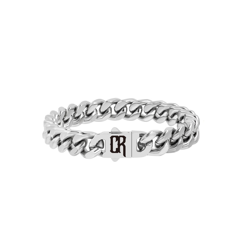 Cooraree Basic Chain Titanium Steel Bracelet Silver