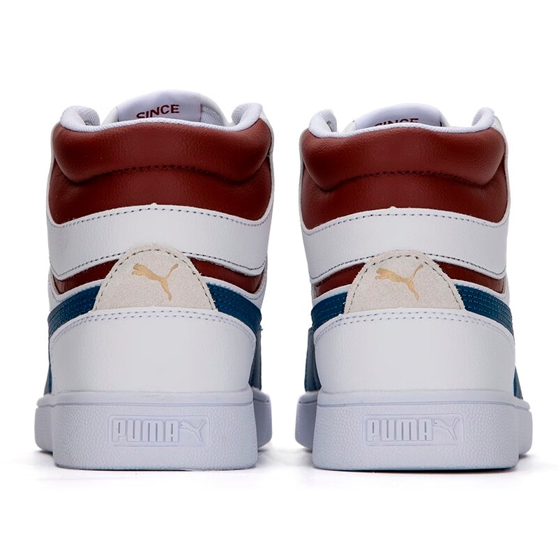 Puma Shuffle Mid White Brown Blue — фото 8